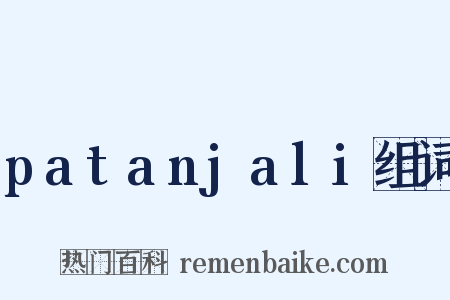 patanjali组词是什么意思的图片